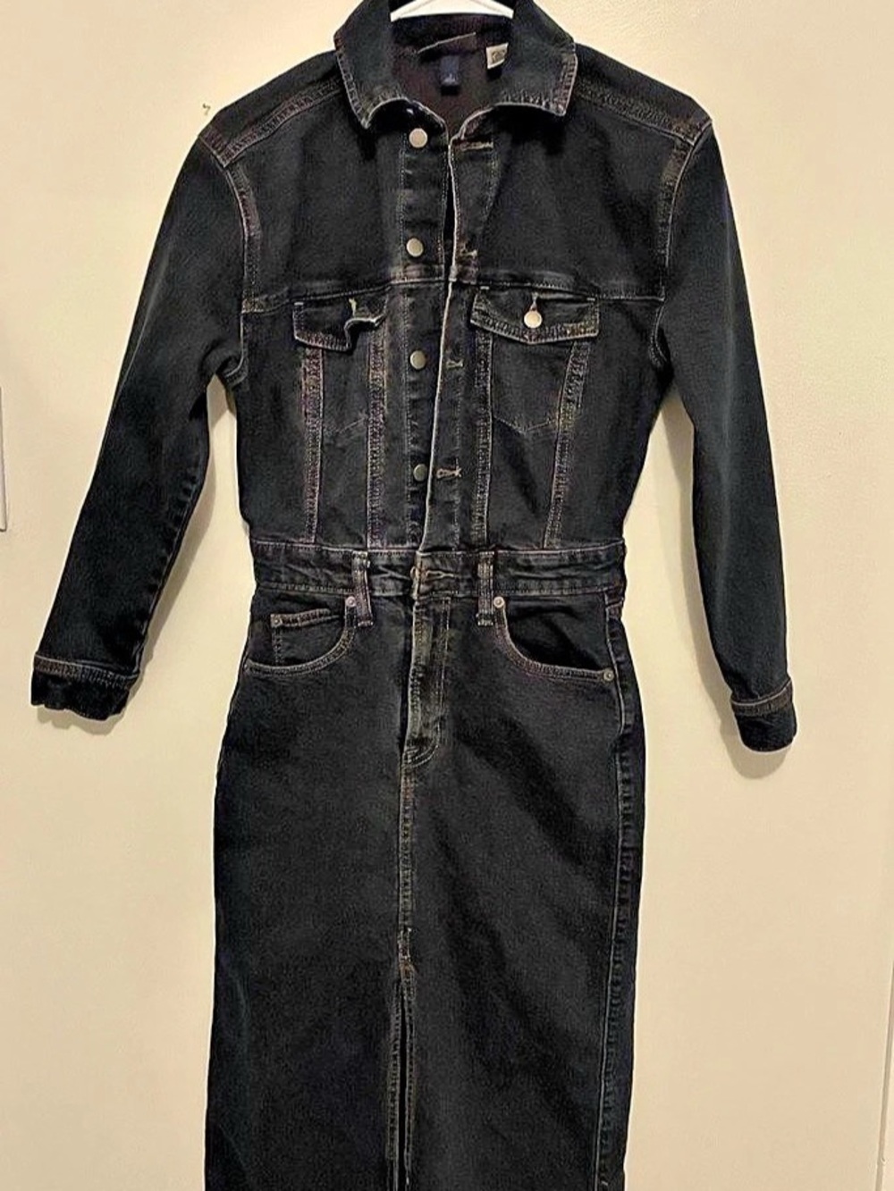 Universal Thread Black Denim Jumpsuit Size 2